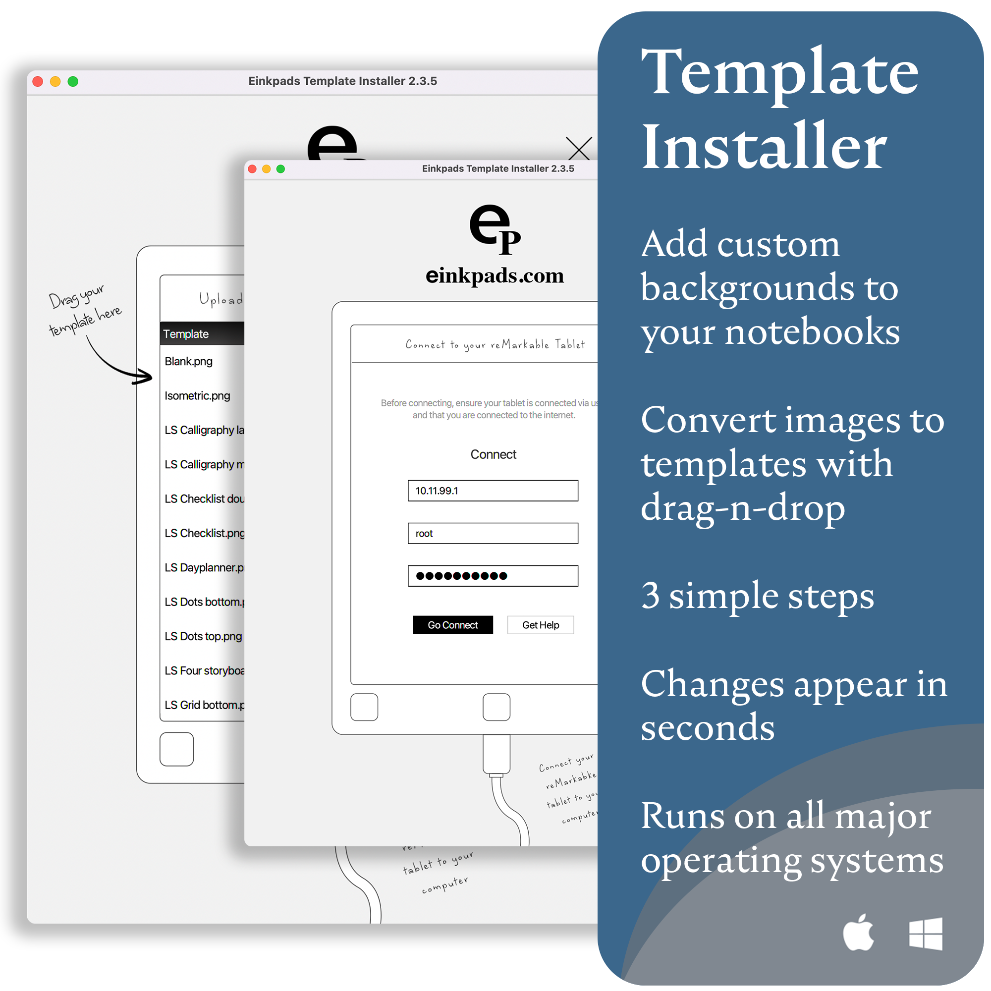 Sync your documents with your cloud of choice. Works perfectly with google drive, iCloud, DropBox and more.